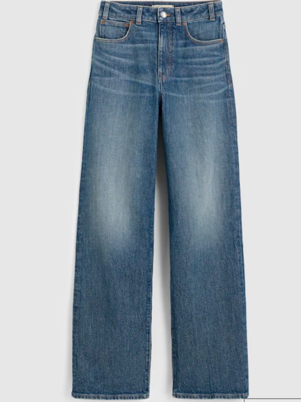 NEW Madewell The Curvy Perfect Vintage Wide-Leg Medium Wash Jean Size 26P